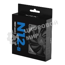 Вентилятор для корпуса Alseye N12-B черный, 120 мм, 1800 об/мин, 37.8 дБ, 4 pin
