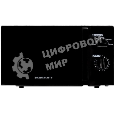 Микроволновая печь Horizont HSM201B черный чароит, 20 л, 700 Вт, переключатели - поворотный механизм