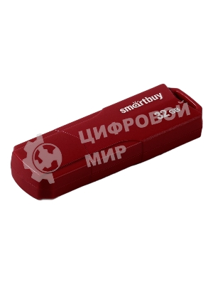 Флешка USB SmartBuy CLUE Burgundy (SB32GbCLU-BG), 32Gb, USB 3.1, R/W 40/25, красный