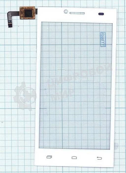 Сенсорное стекло (тачскрин) для DNS S4509, белое