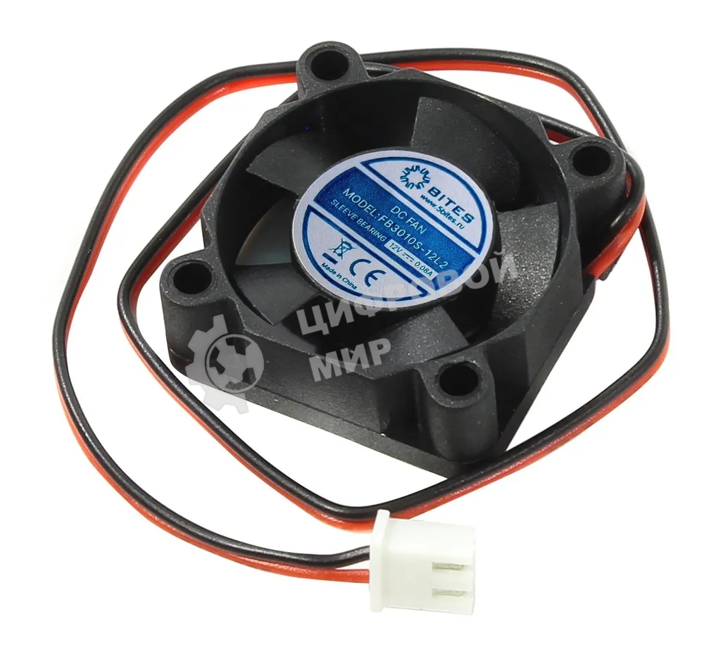 Вентилятор для корпуса 5bites FB3010S-12L2 черный 30мм 7000rpm 23.5db 2-pin