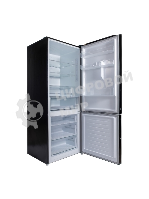 Холодильник Willmark RFN-652DIGB черный двухкамерный 324/121л морозилка снизу, No Frost