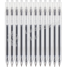 Набор ручек гелевых автоматических Silwerhof NG Standart, d=0.5мм, синие чернила, коробка картонная (12шт)