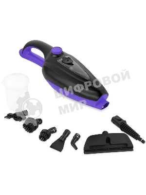 Швабра паровая Kitfort КТ-1051 1500Вт черный/фиолетовый