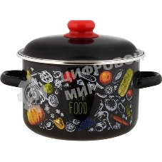 Кастрюля Appetite 1RD221М Healthy food с крышкой, эмалированная сталь 5,5 л