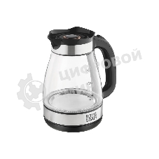 Чайник электрический Homestar HS-1044 1.8 л,стекло/пластик, черный