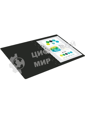 Папка с металлическим зажимом Silwerhof Eco A4, пластик, 0.5мм, черный