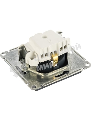 Механизм розетки 1-м СП AtlasDesign 16А IP20 с заземл. грифель