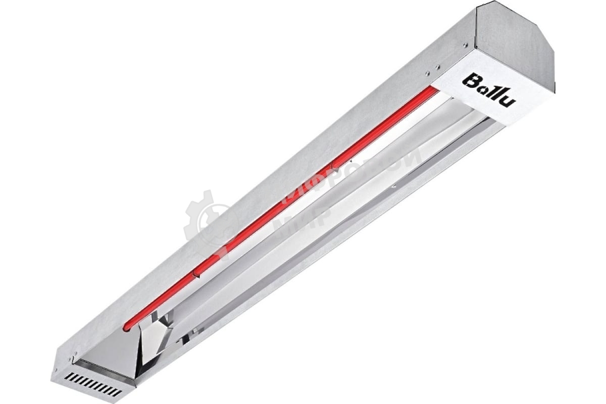 Обогреватель инфракрасный Ballu BIH-T2-1.5 серый, 1500 Вт, 15 м2