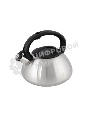 Чайник для плиты из нерж. стали MALLONY MAL-066, 3 литра, цельнометаллический, матовый, со свистком (910086)