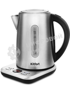 Чайник электрический Kitfort КТ-661 1.7л. 2200Вт черный/серебристый (корпус: металл)