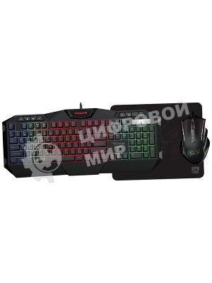 Комплект клавиатура+мышь Qumo Dominator K66/M83 проводной, USB, 3200 DPI, чёрный