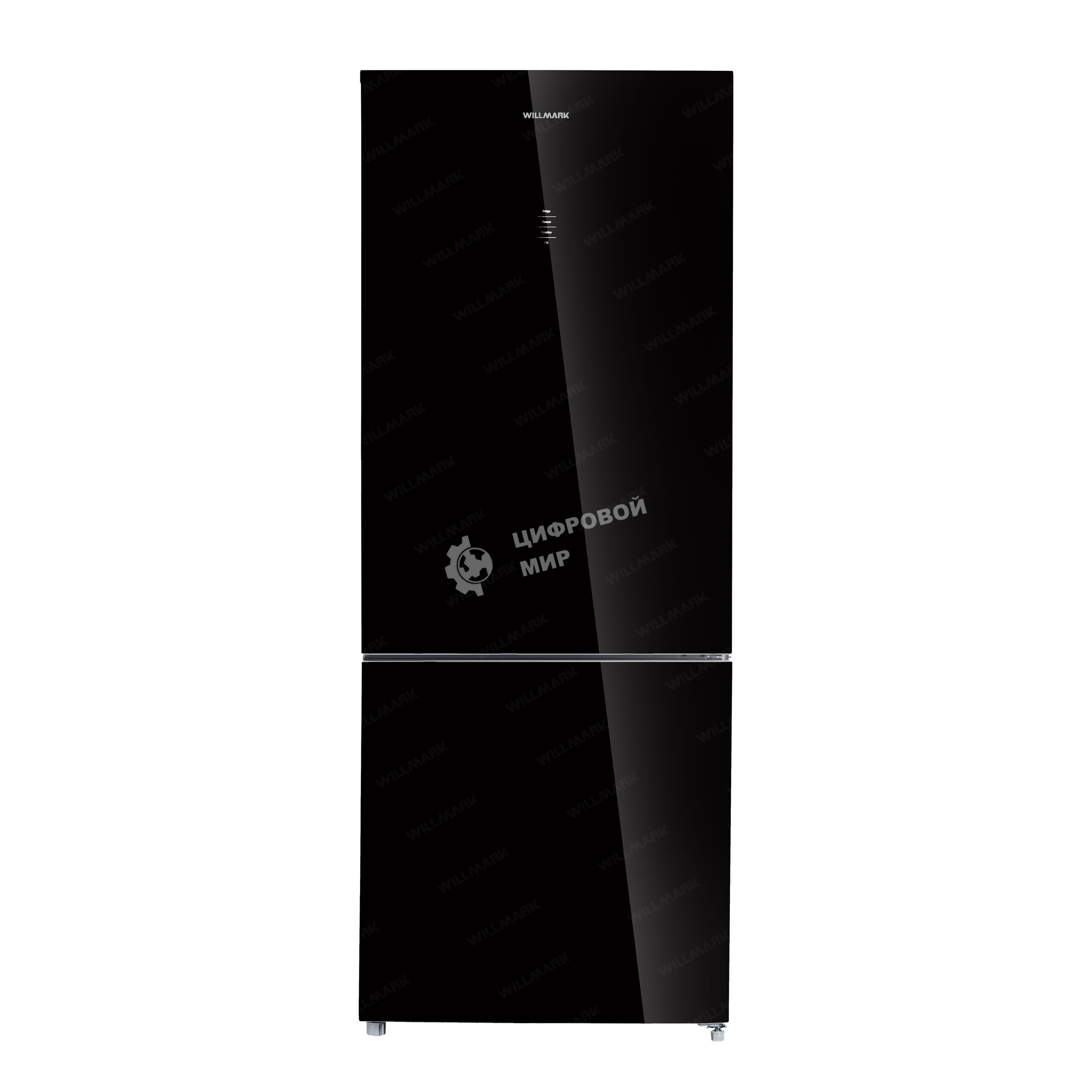 Холодильник Willmark RFN-652DIGB черный двухкамерный 324/121л морозилка снизу, No Frost