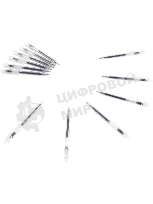 Набор ручек гелевых автоматических Silwerhof NG Standart, d=0.5мм, синие чернила, коробка картонная (12шт)