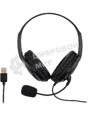 Гарнитура Oklick HS-M400 чёрный, проводная, 3.5 мм