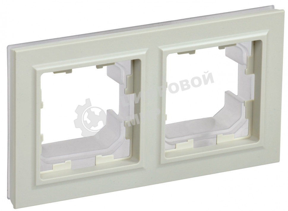 Рамка 2-местная IEK BRITE РУ-2-БрКр-44 IP44 бежевый