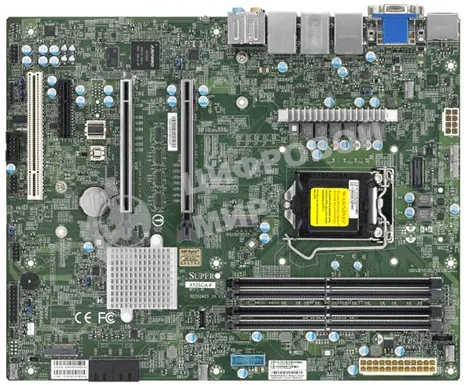 Материнская плата Supermicro MBD-X12SCA-F-B W-1200 CPU, 4 DIMM slots, Intel W480 controller for 4 SATA3 (6 Gbps) ports, RAID 0,1,5,10, 1 PCIe 3.0 x4, 2 PCIe 3.0 x16 slots, bulk