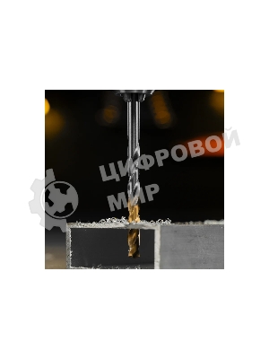 Сверло спиральное по металлу Denzel 6,5 x 100 мм, Р6М5, Golden Tip