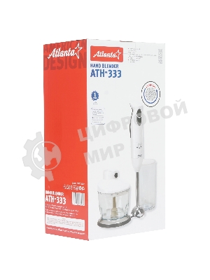 Блендер погружной Atlanta ATH-333 белый, 600 Вт, 2 скорости