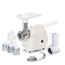 Мясорубка электрическая Бриз М 21.22 белый, 1000 Вт, 1.3 кг/мин, защита от перегрузки, насадки - 3
