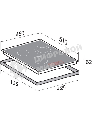 Индукционная варочная панель Zigmund & Shtain CI 35.4 B независимая, черный