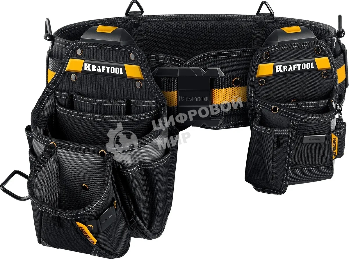 Набор KRAFTOOL KBS-3 в комплекте: пояс монтажника, большая сумка, малая сумка, пояс монтажника