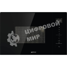 Встраиваемая микроволновая печь Gorenje BM201SG3BG, 20 л, 5 уровней мощности, 8 автопрограмм, сенсорное управление, дисплей, гриль, поворотный стол, AquaClean, автоменю черный