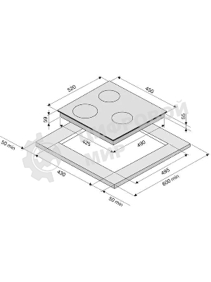 Индукционная варочная панель Krona REMO 45 BL