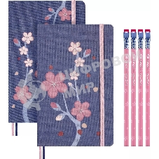 Набор Moleskine Limited Edition Sakura блокнот 2шт/карандаш 4 шт Large