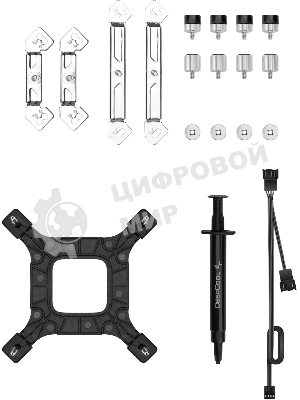 Кулер для процессора DEEPCOOL AK620 DIGITAL SE LGA20XX/1700/1200/115X/AM5/AM4 (9шт/кор, TDP 260W, PWM, DUAL Fan 120мм, 6 тепл. трубок, ARGb, черный) RET (R-AK620-BKADMN-GJD)