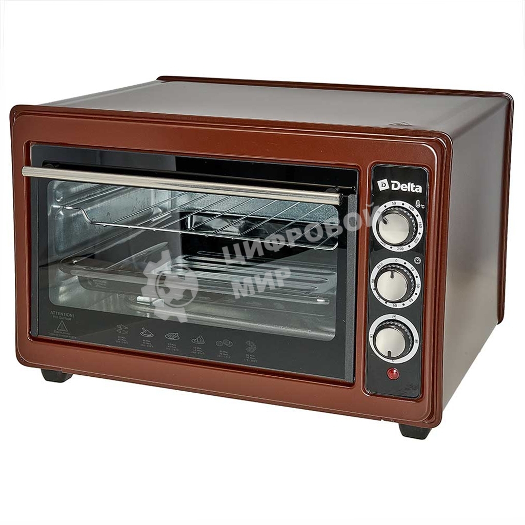 Мини-печь Delta D-0123 коречневый