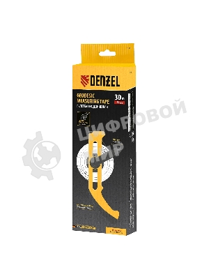 Рулетка геодезическая Denzel 30 м х 13 мм, открытый корпус, металлическая лента