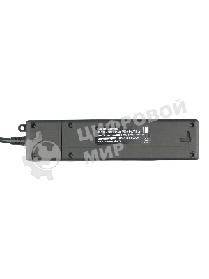 Бытовой удлинитель PowerCube, 2 р с/з вык.,3USB, 3500 Вт, 16А, 1.9 м, 3x1,0 черный PC-5B-2M