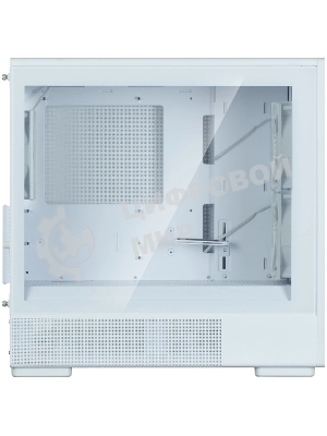 Компьютерный корпус Zalman P10 NAMU, MATX, белый, WINDOW, FRONT COVER WALNUT, 2x3.5