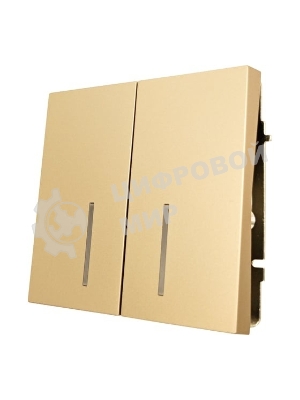 Выключатель LEZARD 704-3688-112QC 2-кл. с индик. СП ZIMA IP20 10А безвинт. зажим, зол.