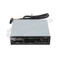 Карт-ридер внутренний AeroCool АТ-981/черный/CF/CF II/MMC/SD/MS/MS Duo/XD/T-F/M2/USB 2.0/сталь