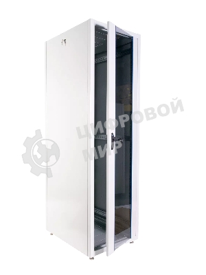 Шкаф коммутационный ЦМО (ШТК-Э-42.8.8-13АА) напольный 42U 800x800 мм пер. дв. стекл металл 2 бок. пан. 710 кг серый 715 мм 105 кг