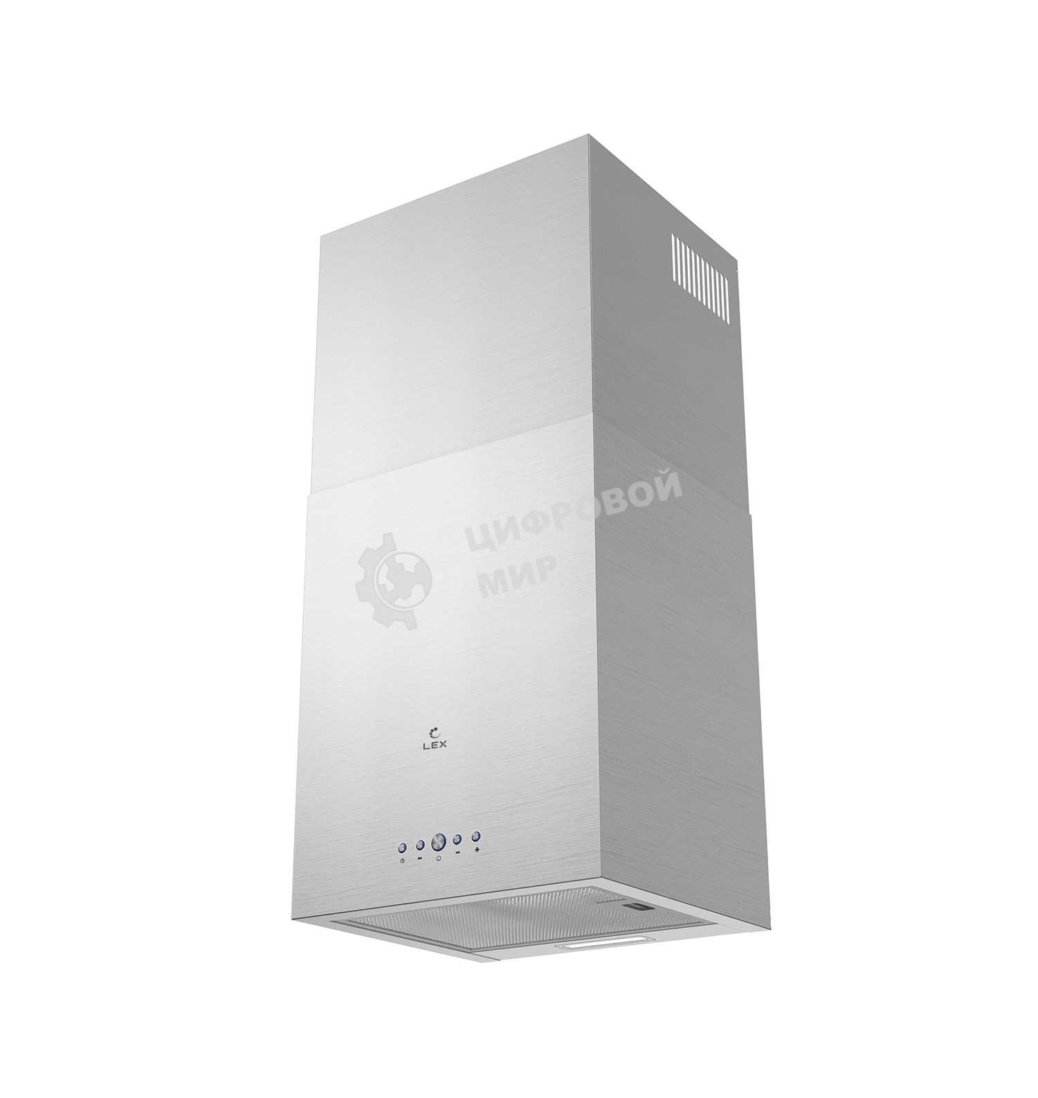 Вытяжка островная LEX Mono 400 нержавеющая сталь, 40 см, 850 куб. м/ч, 50 дБ