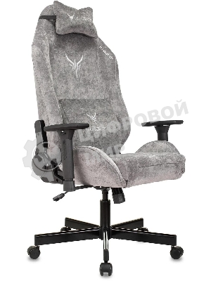 Кресло Бюрократ Knight N1 Fabric серый, ткань, 120 кг, механизм качания
