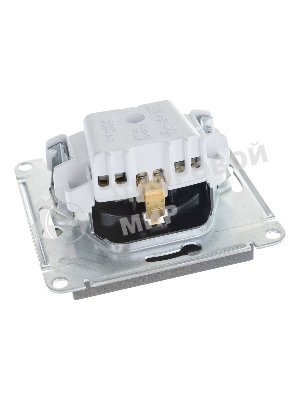 Механизм розетки 1-м СП AtlasDesign с заземл. защ. шторки 16А мокко SchE ATN000645