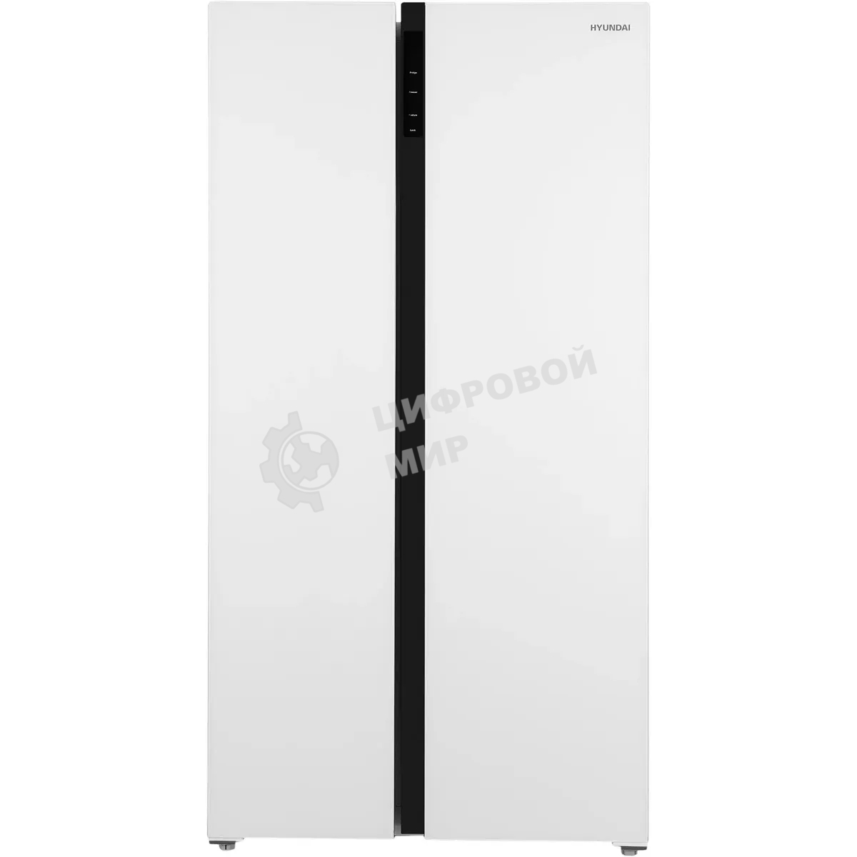 Холодильник Hyundai CS5003F белое стекло двухкамерный 331/165л морозилка сбоку, No Frost, Side by Side