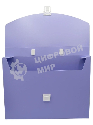 Папка-портфель Бюрократ Pastel PASTPP01VIO 1 отделение, A4, пластик, 0.7мм, фиолетовый