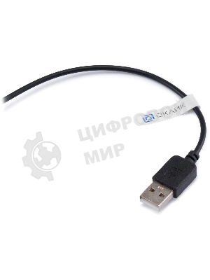 Гарнитура Oklick HS-M400 чёрный, проводная, 3.5 мм