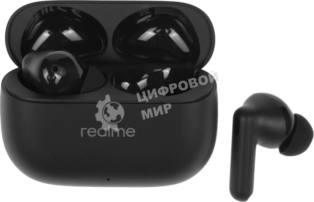 Наушники TWS Realme Buds T310 черный, внутриканальные, Bluetooth, активное шумоподавление, до 40 ч