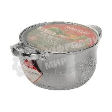 Кастрюля WEBBER BE-145/2 4 л, нержавеющая сталь, со стеклянной крышкой