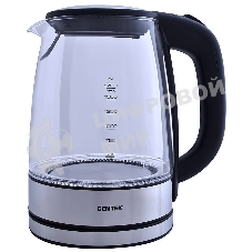 Чайник электрический Centek CT-0030 черный стекло 1.7 л, 2200 Вт, внутр. LED подсветка, защита от вкл б/воды