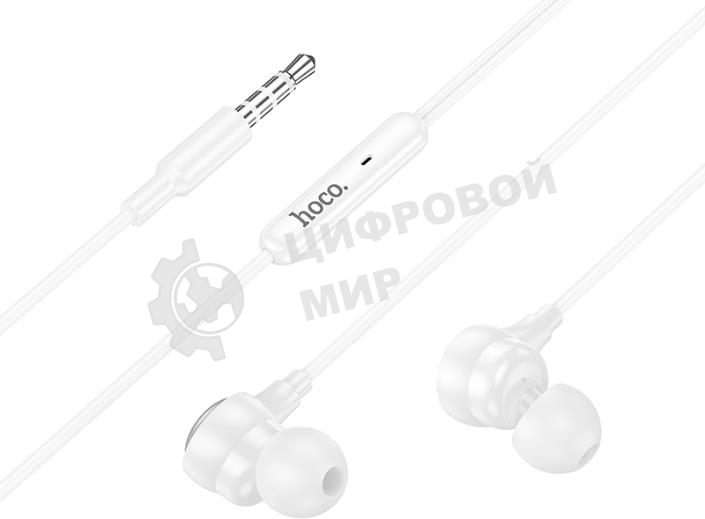 Проводные наушники Hoco M116 белый, внутриканальные