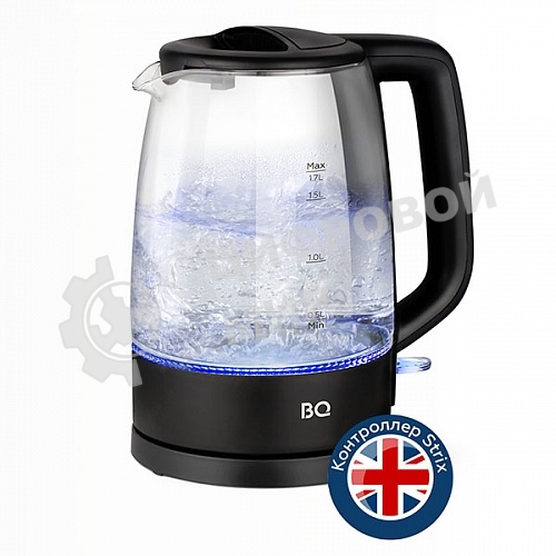 Чайник электрический BQ KT1839G черный. Мощность: 2200 Вт, объем: 1.7 л