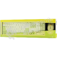 Комплект клавиатура + мышь Acer OCC205 беспроводной USB, 1200 dpi, зеленый/желтый