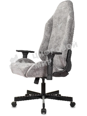 Кресло Бюрократ Knight N1 Fabric серый, ткань, 120 кг, механизм качания